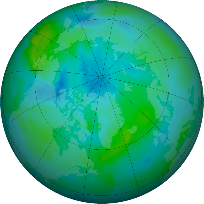 Arctic ozone map for 05 September 2012
